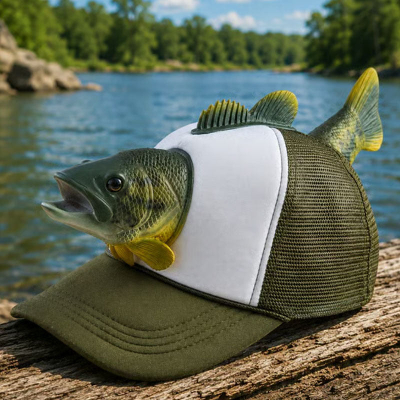 🐠Funny Fish Hat - Hilarious Fishing Gag Gifts & Novelty Caps