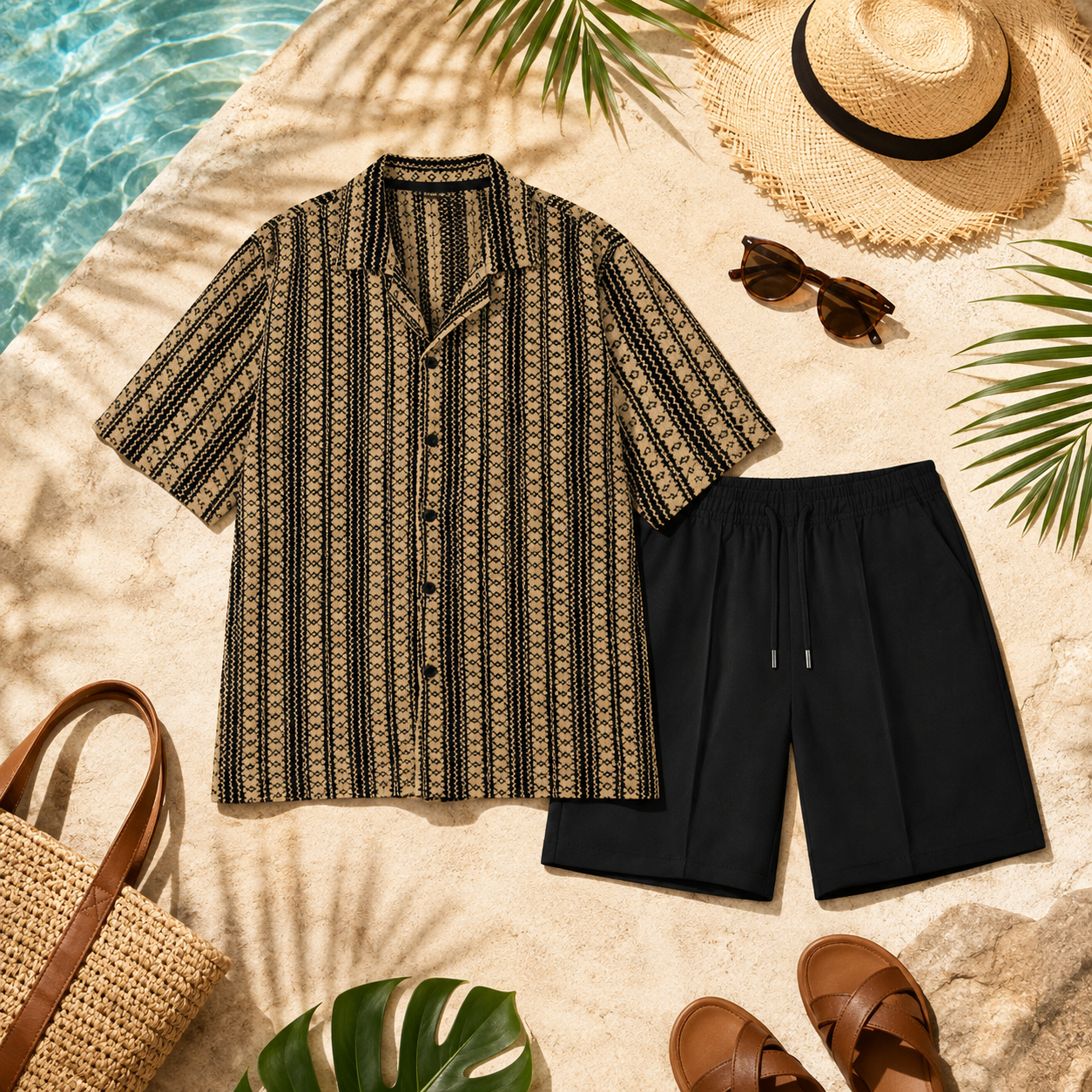 ☀️ Retro Stripe 2-Piece Resort Set