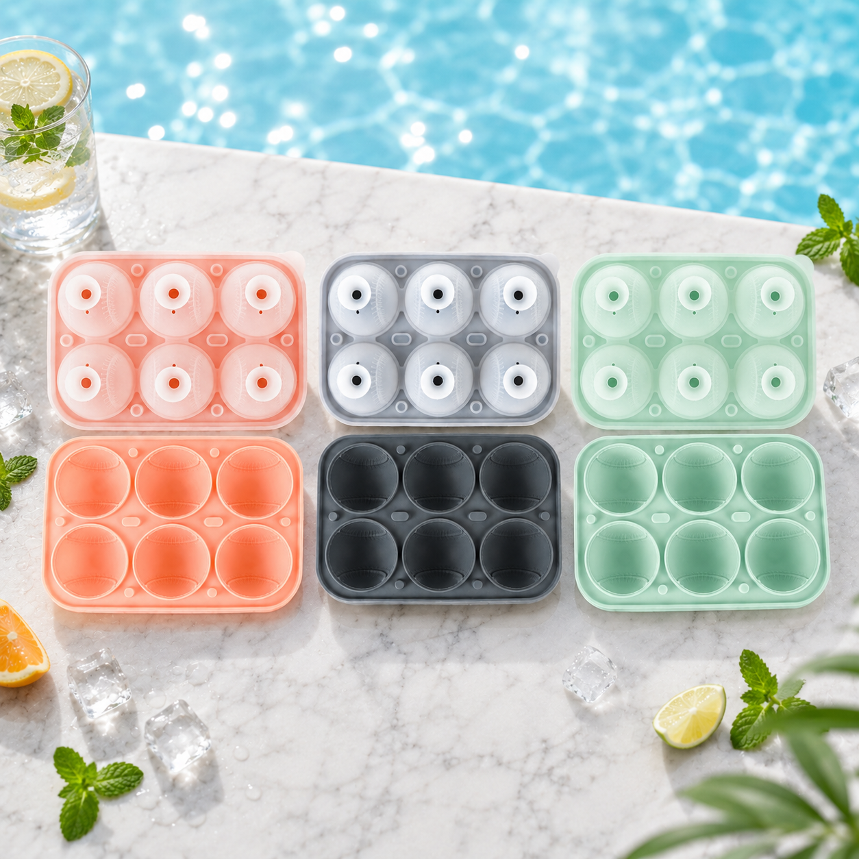 🍹 Cool Your Drinks! 3D Sports Ball Ice Mold