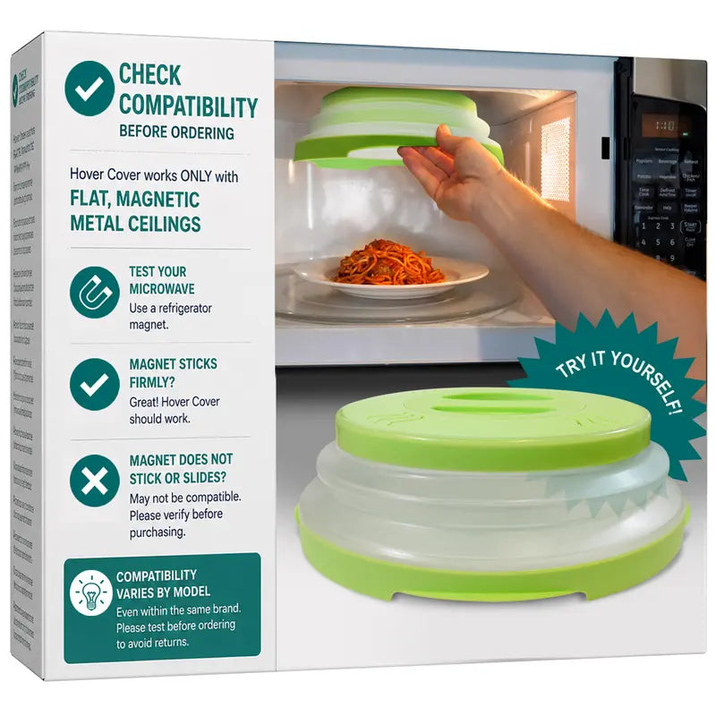 🍽️ Magnetic Microwave Splatter Cover – Clean & Easy