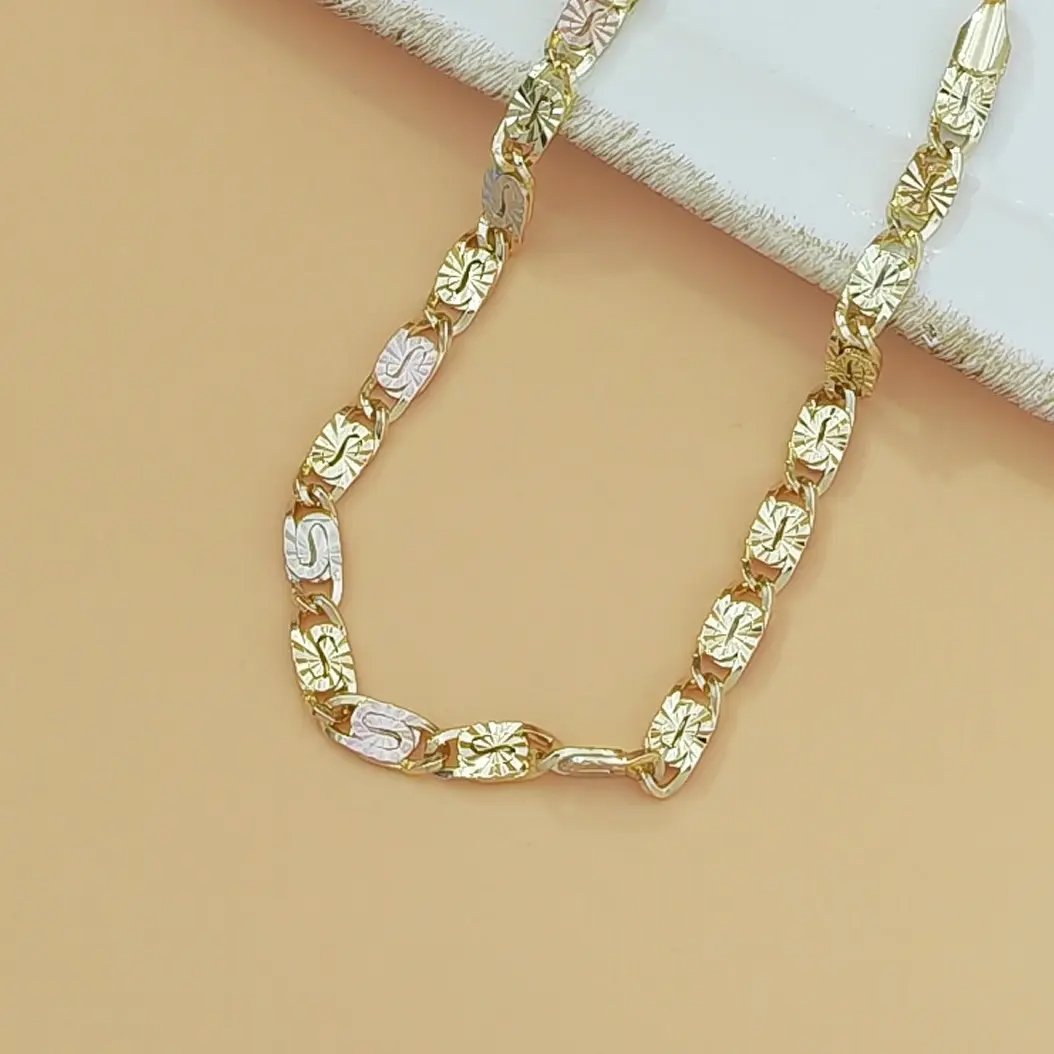 Tri-Color Mariner Link Bracelet for Women