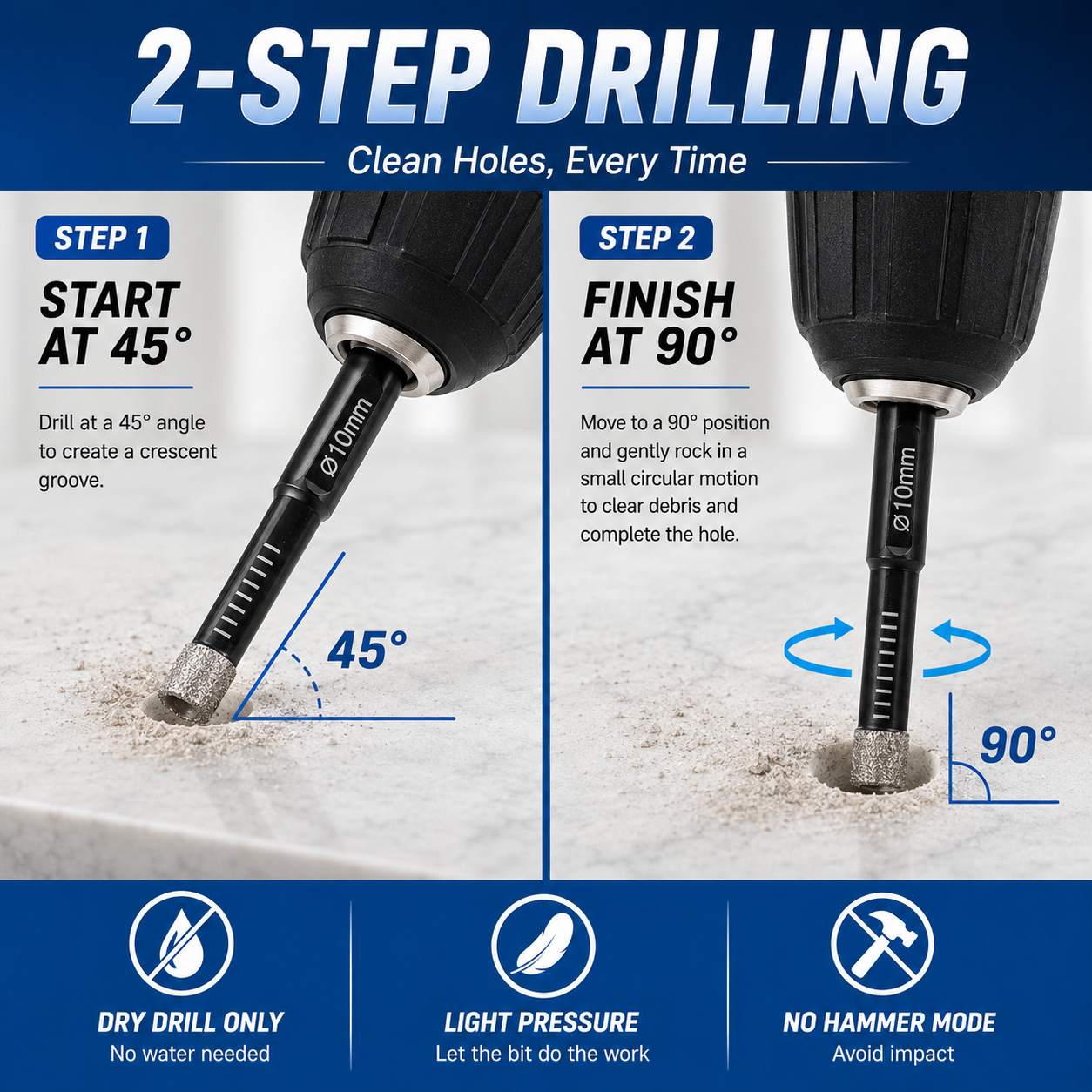 💎6-Piece Vacuum-Brazed Diamond Drill Bit Set