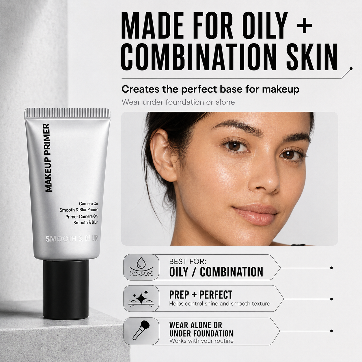 ✨Camera On Smooth & Blur Primer for Oily Skin