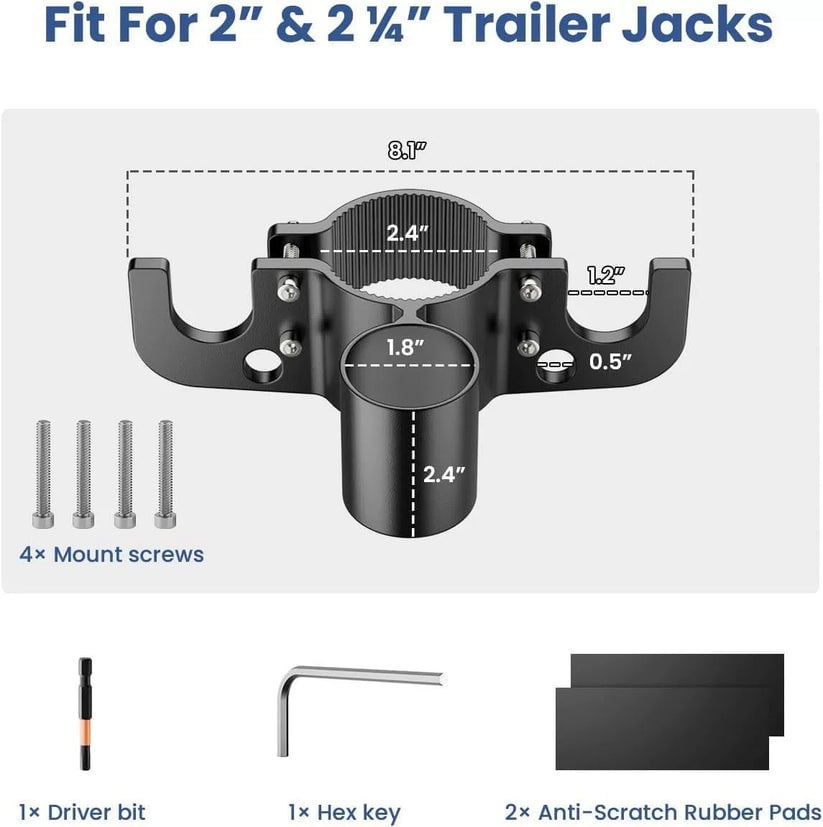 š„Aluminum RV Towing Chain Organizer & 7-Way Plug Holder ( RV Camper Accessories )