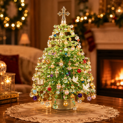 🎄 Handcrafted Beaded Christmas Tree Decor