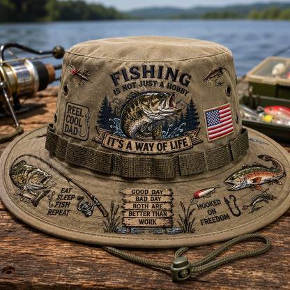 Fishing Is a Way of Life Boonie Hat | Wide-Brim Fishing Hat