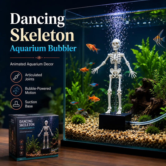🫧Dancing Skeleton Aquarium Bubbler | Spooky Tank Decor