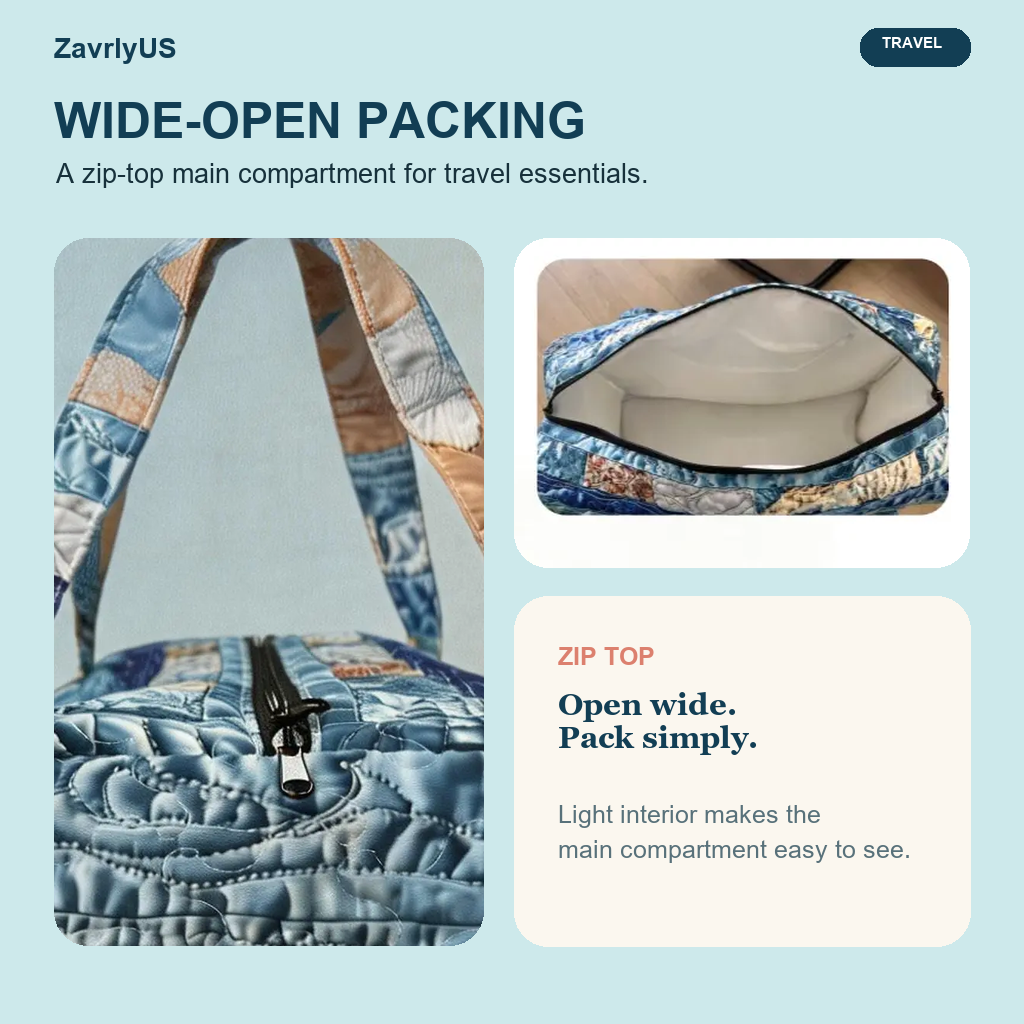 Quilted Sea Turtle Travel Bag