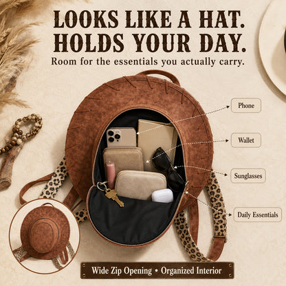 ✨2026 Viral Cowboy Hat Backpack | Novelty Cowboy Hat Backpack for Women🎒