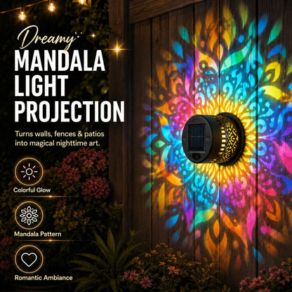🌞 Solar Mandala Wall Light ✨ Stunning Garden Projection