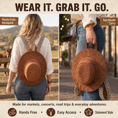 ✨2026 Viral Cowboy Hat Backpack | Novelty Cowboy Hat Backpack for Women🎒