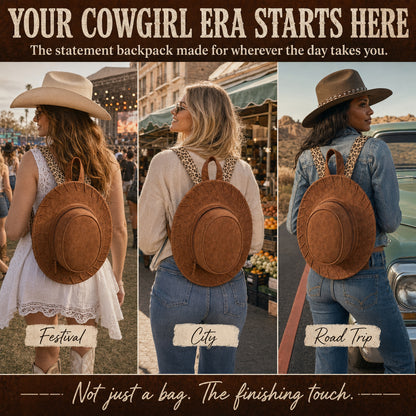 ✨2026 Viral Cowboy Hat Backpack | Novelty Cowboy Hat Backpack for Women🎒