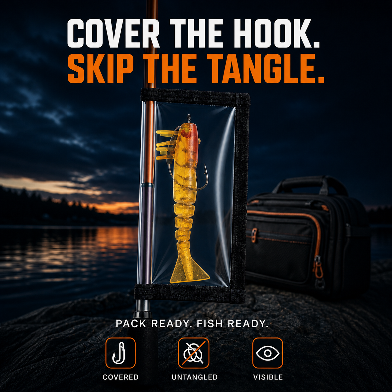 ✨Clear Fishing Lure Wrap & Hook Cover | Tangle-Free Storage