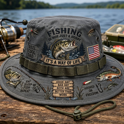 Fishing Is a Way of Life Boonie Hat | Wide-Brim Fishing Hat