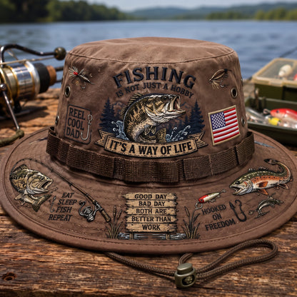 Fishing Is a Way of Life Boonie Hat | Wide-Brim Fishing Hat