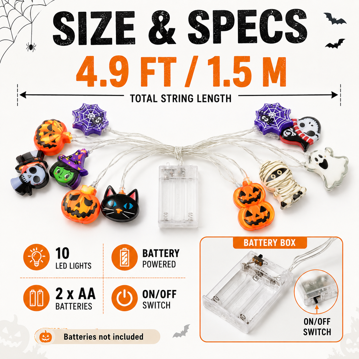 4.9ft / 1.5m - 10 LEDs
