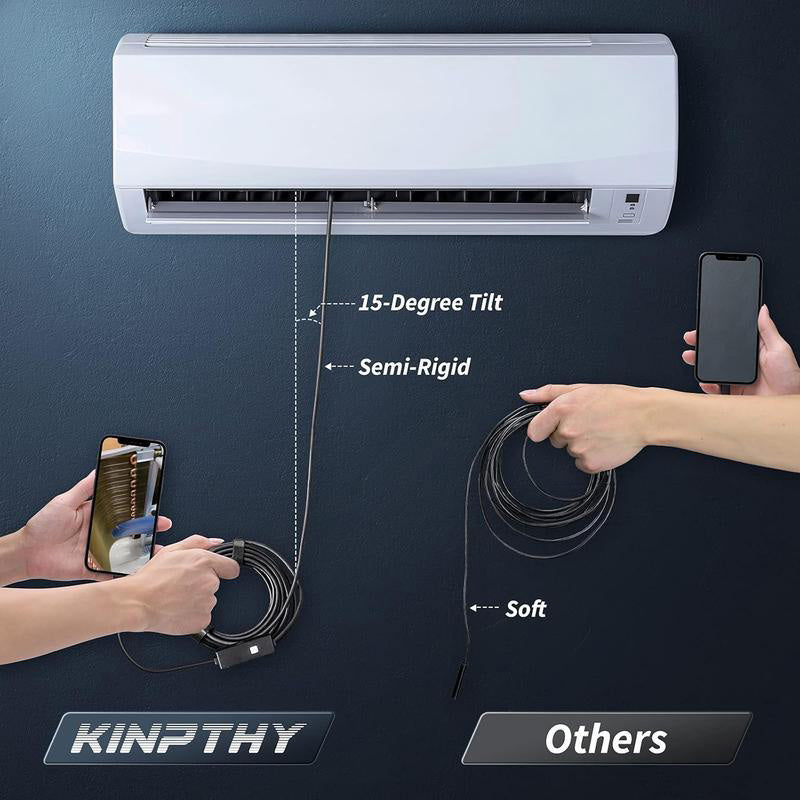 🔍200W HD Waterproof Endoscope Camera for iPhone & Android | 8mm Snake Cam✨