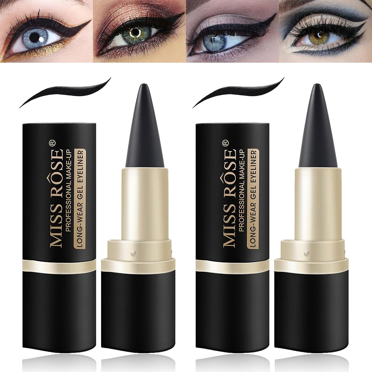 🖤 2-Pcs Waterproof Gel Eyeliner Set ✨