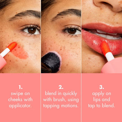 2-in-1 Hydrating Lip & Cheek Tint | Long-Wear Dewy Blush & Stain