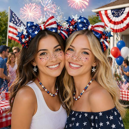 America 250 Face Tattoos  — 6 Sheets 6 Designs Patriotic 4th of July Temporary Tattoos