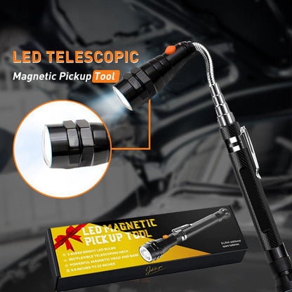 🧲Magnetic Pickup Tool with LED Light |🛠 Extendable Telescopic Magnet USB charging✨