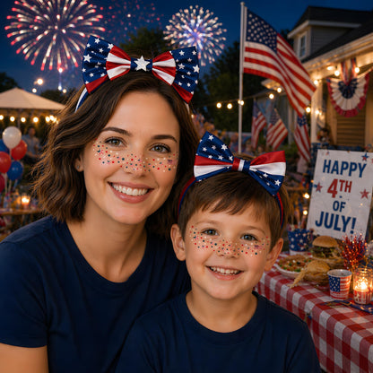 America 250 Face Tattoos  — 6 Sheets 6 Designs Patriotic 4th of July Temporary Tattoos