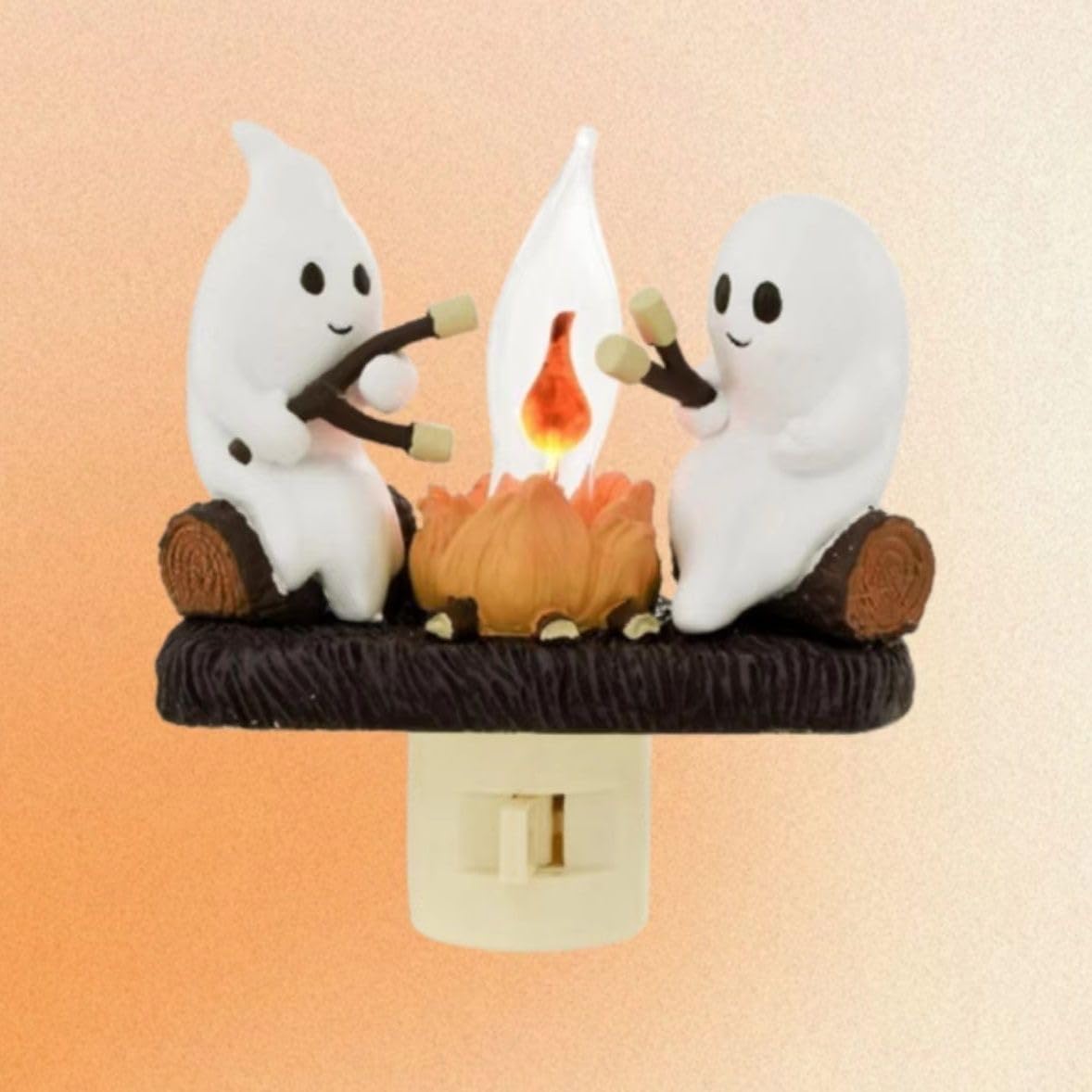 🔥Cute Ghosts Campfire Nightlight👻 - Flickering Halloween & Holiday Decor✨