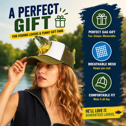 🐠Funny Fish Hat - Hilarious Fishing Gag Gifts & Novelty Caps