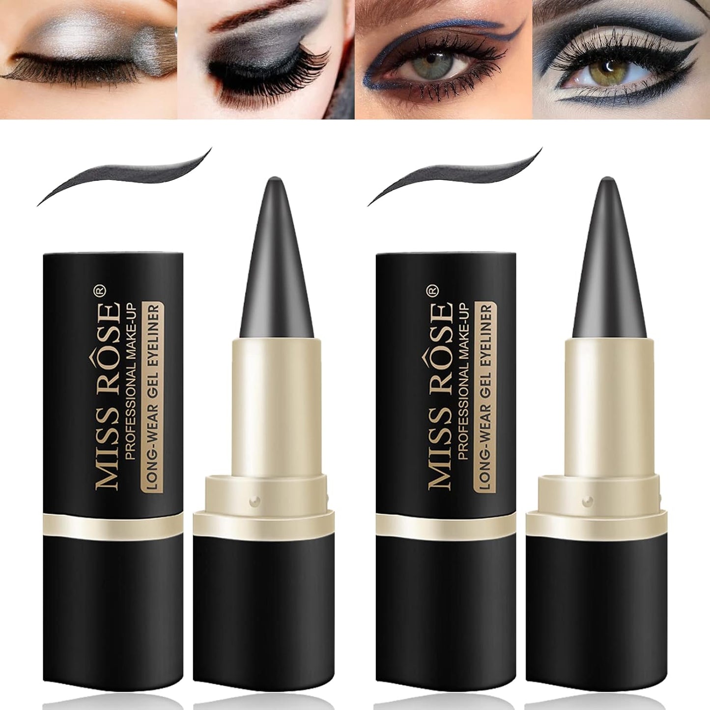 🖤 2-Pcs Waterproof Gel Eyeliner Set ✨