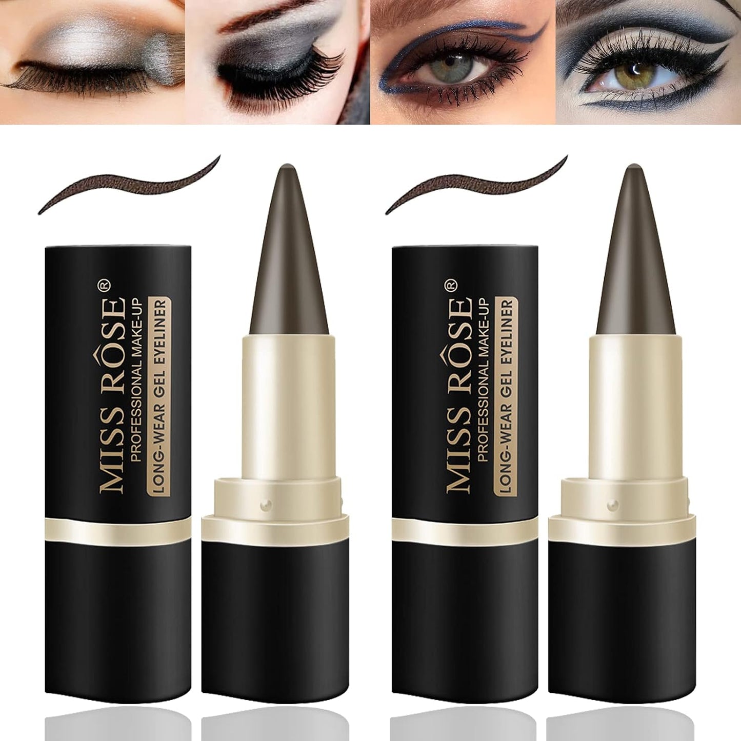 🖤 2-Pcs Waterproof Gel Eyeliner Set ✨