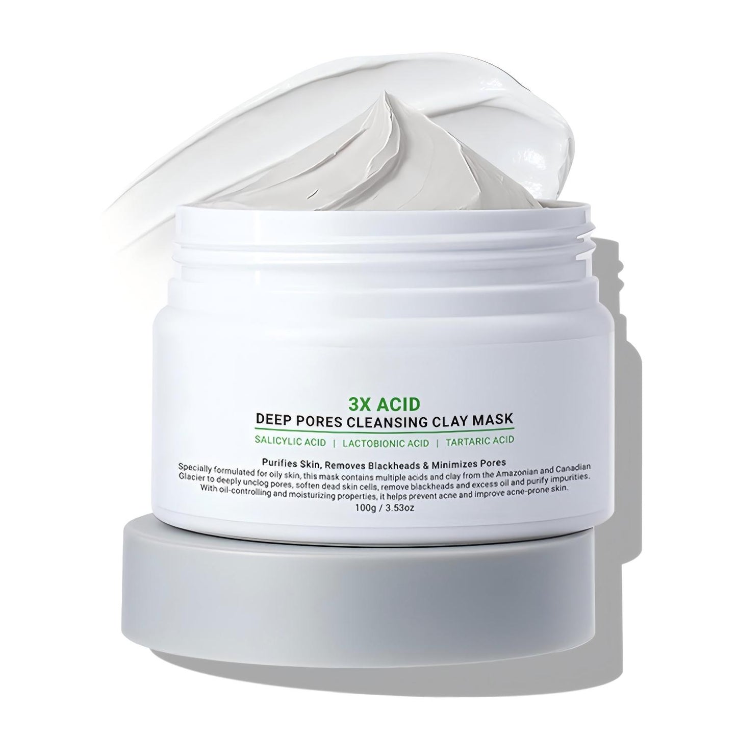 ✨ 3X Acid Deep Pores Cleansing Clay Mask - Unclog & Purify