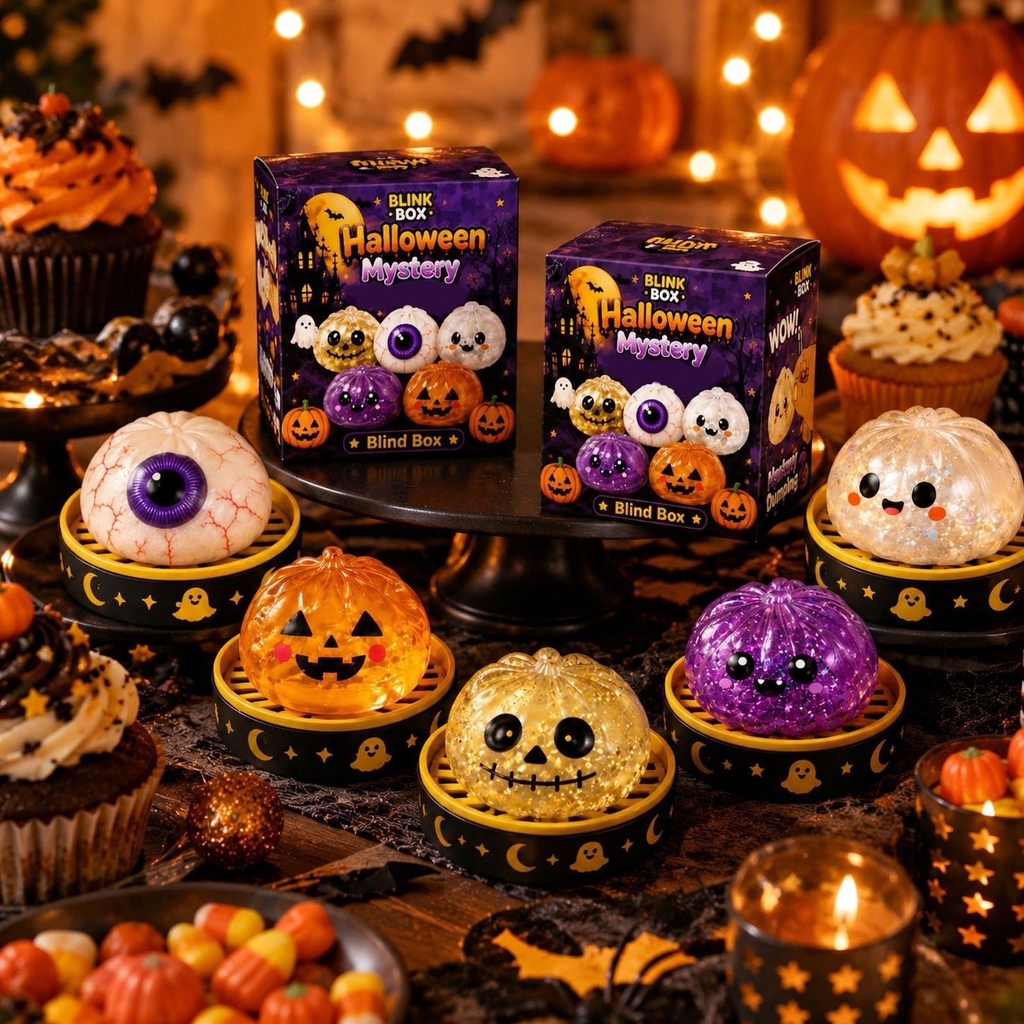 🎃 Halloween Mystery Spooky Dumpling Squishy Toy - 5 Styles