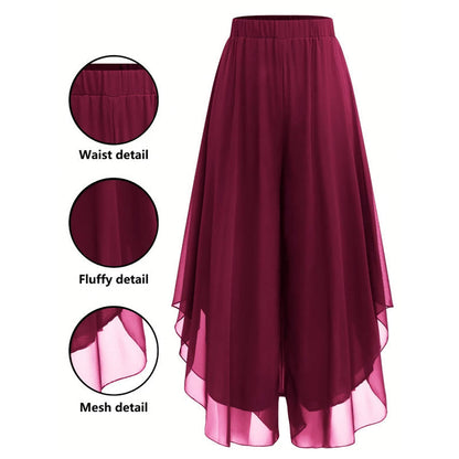 Women's Elegant Chiffon Flared Pants