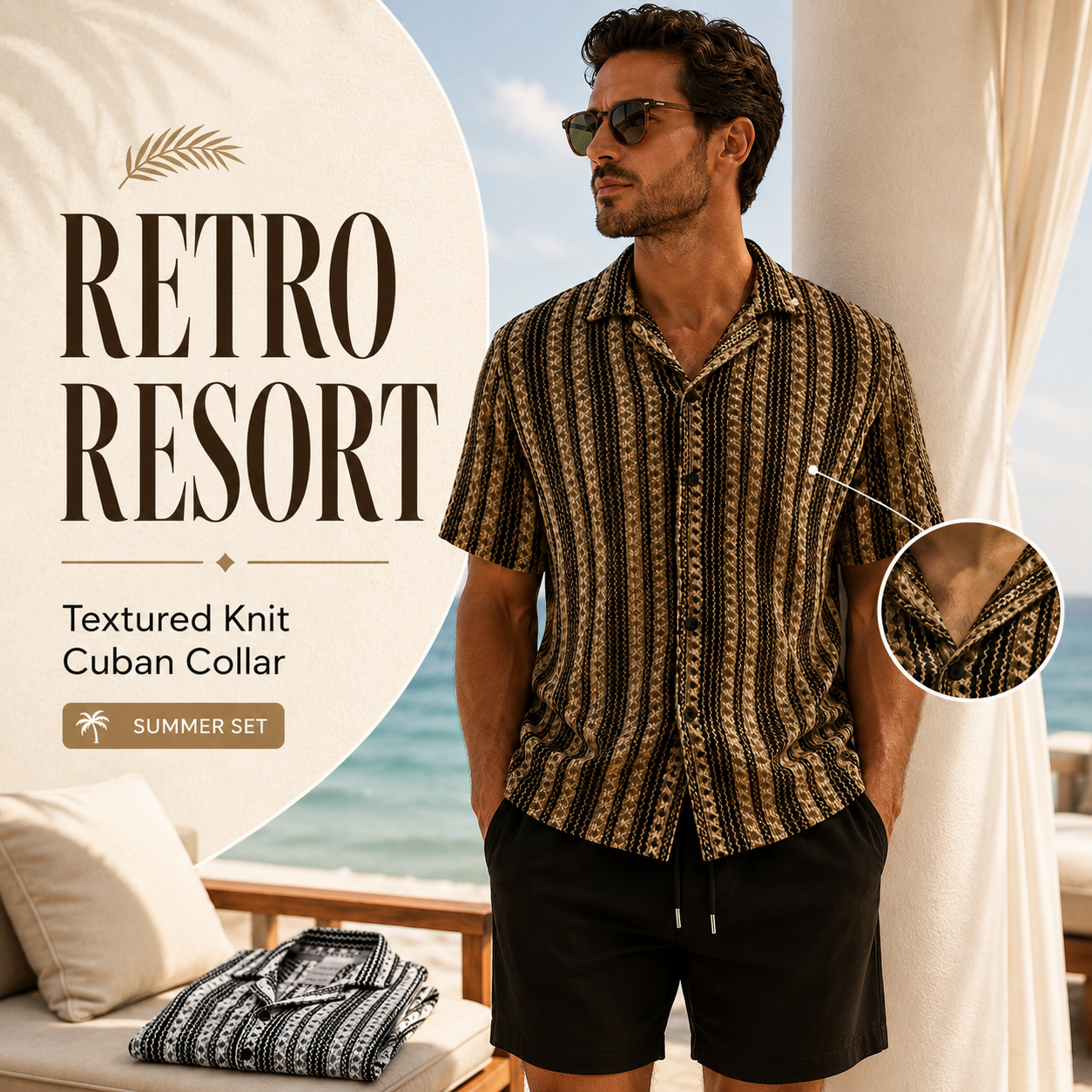 ☀️ Retro Stripe 2-Piece Resort Set