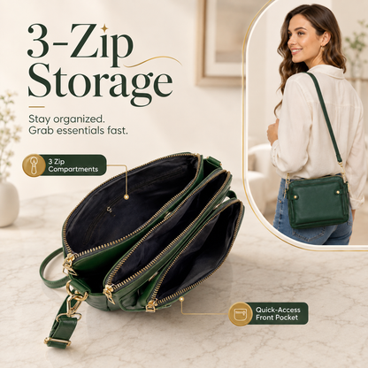 👜 Chic Multi-Pocket Crossbody Bag