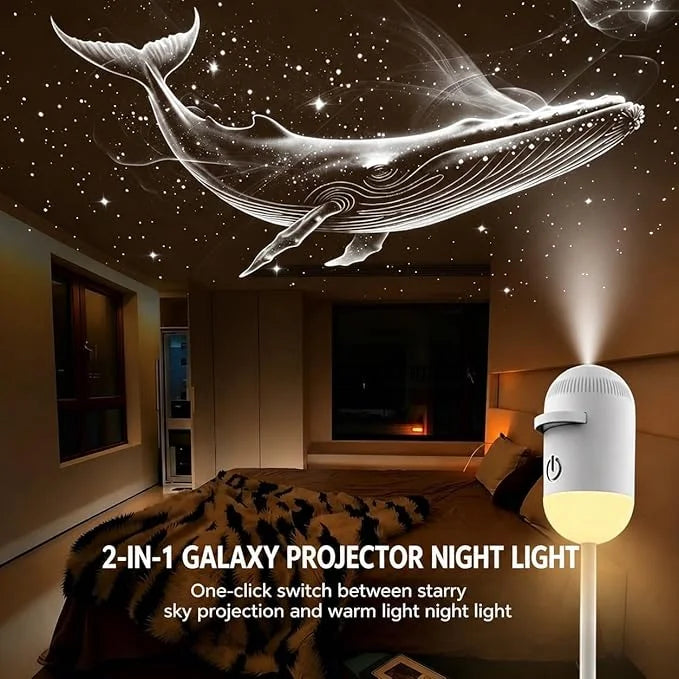 🪐2-in-1 Mini Galaxy Star Projector Night Light