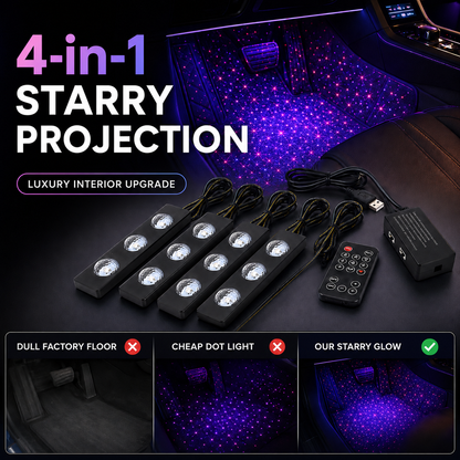 🌌 CosmicGlow 4-in-1 Car Starlight LED Kit