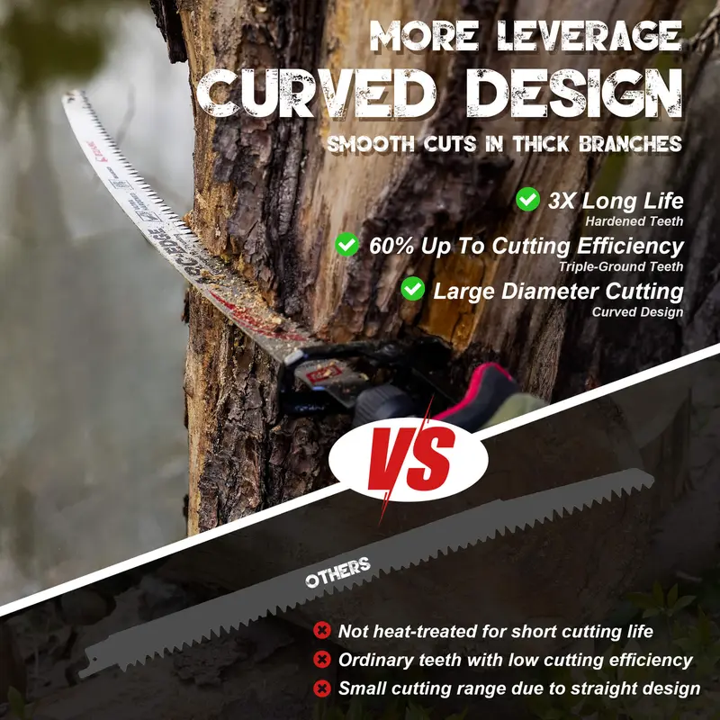 15" Curved Reciprocating Saw Blade🪚 for Wood  ⚡