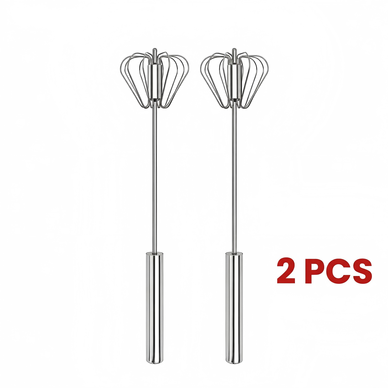 ✨Semi-Automatic Stainless Steel Whisk 🔄 | Hand Push Kitchen Mixer 🍳⚡