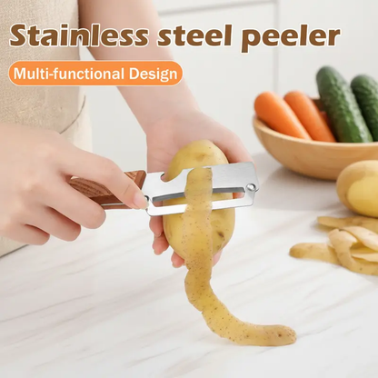 🔪🥬 2-in-1 Multi-Functional Scallion Slicer & Kitchen Peeler Tool ✨