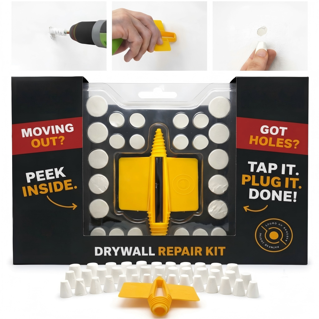 🔨Premium Drywall Repair Plug Kit (36-Pack) | No Sanding, 1-Hour Fix⚡
