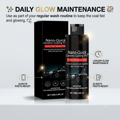 💎Nano-Quick Ceramic Coating Pro | 3-Year Mirror Gloss Restore✨