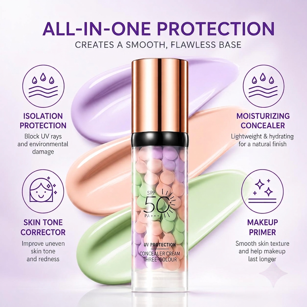✨3-in-1 Color Correcting Primer with SPF 50 PA+++ | Hydrate & Protect
