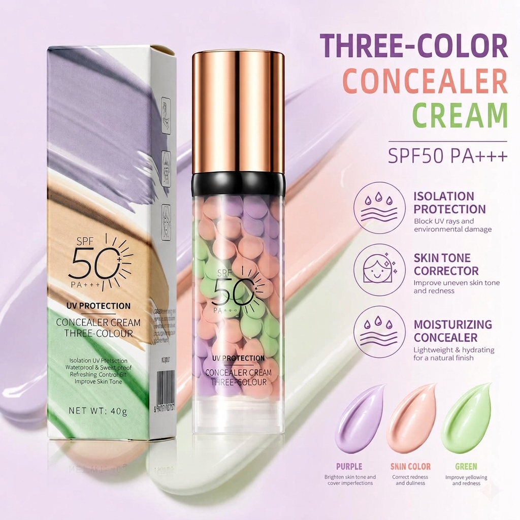✨3-in-1 Color Correcting Primer with SPF 50 PA+++ | Hydrate & Protect