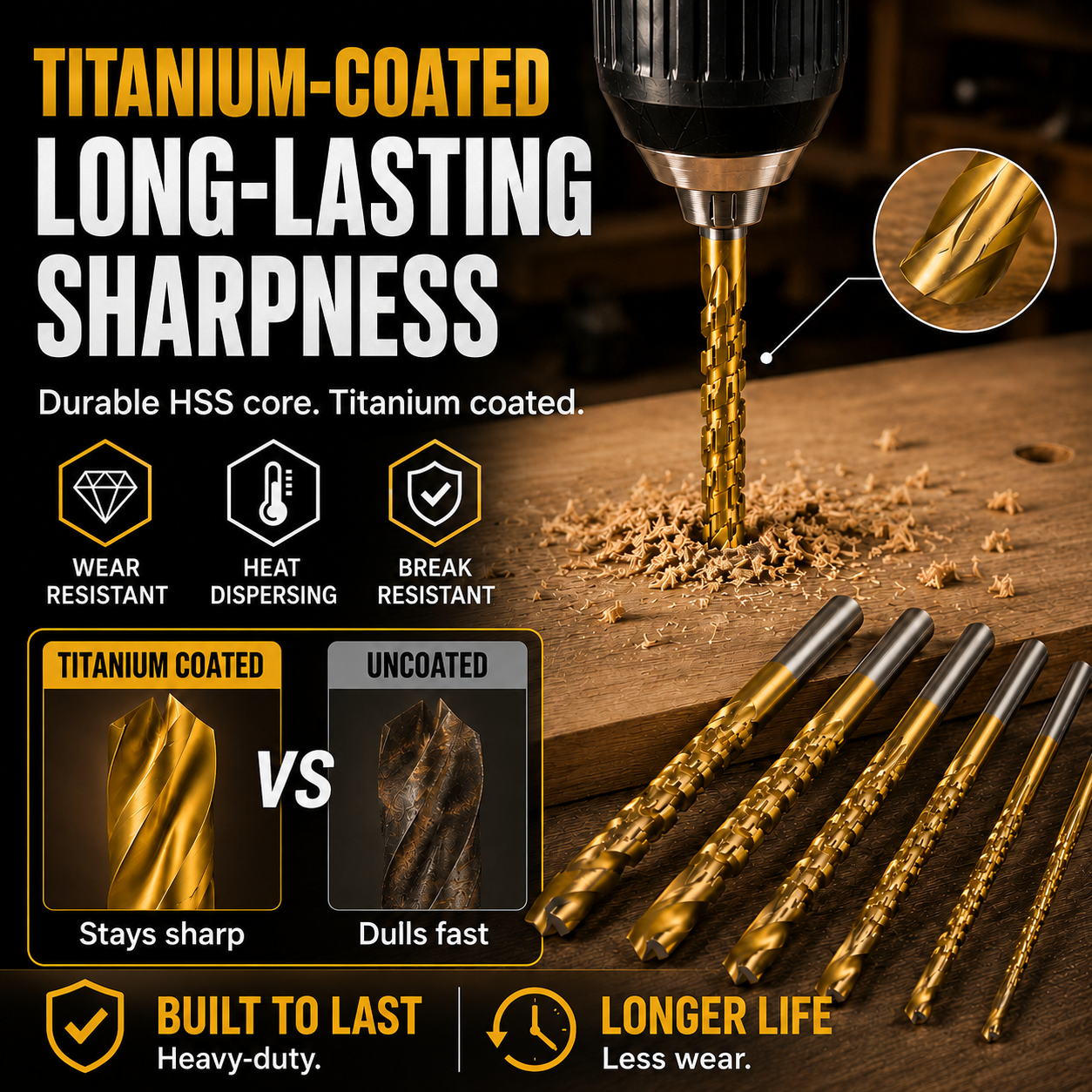 🛠️ 2-in-1 Woodworking Saw Drill Bit Set