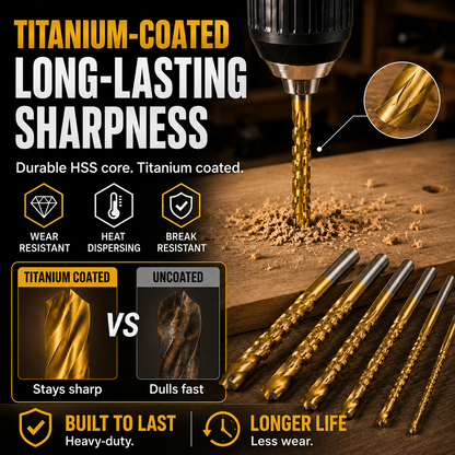 🛠️ 2-in-1 Woodworking Saw Drill Bit Set
