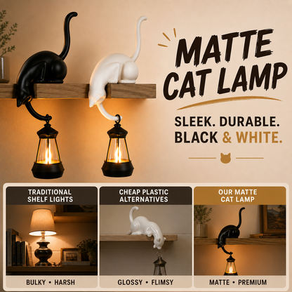🐱 Cozy Hanging Cat Shelf Lantern