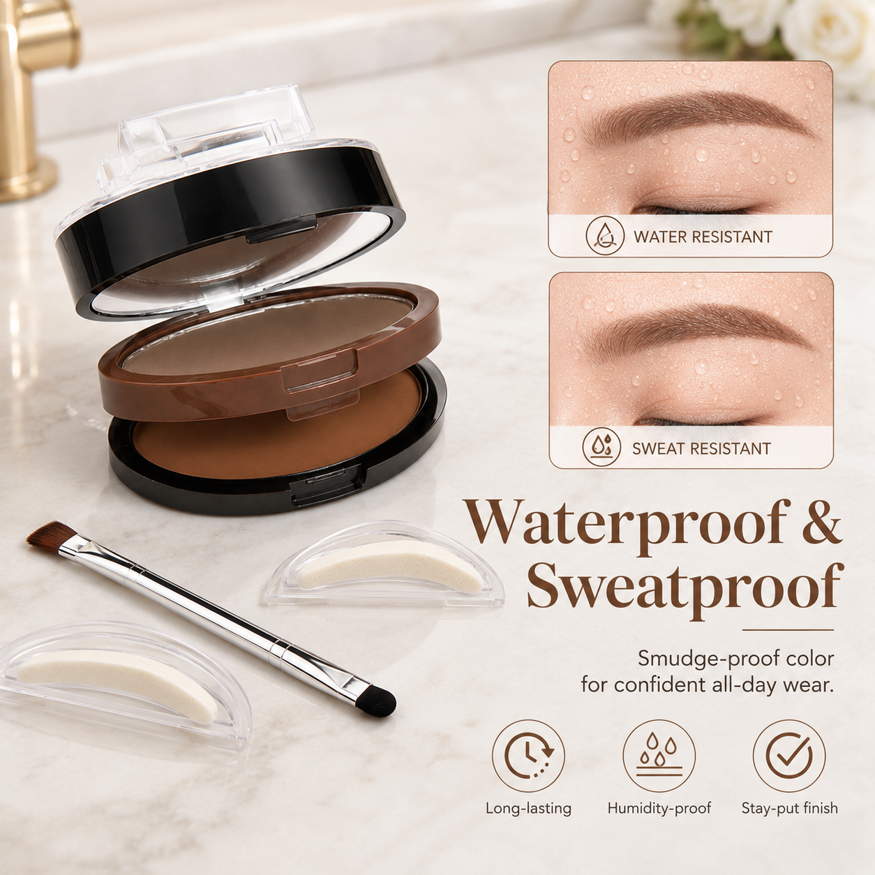 2-in-1 Dual Color Eyebrow Stamp Powder✨