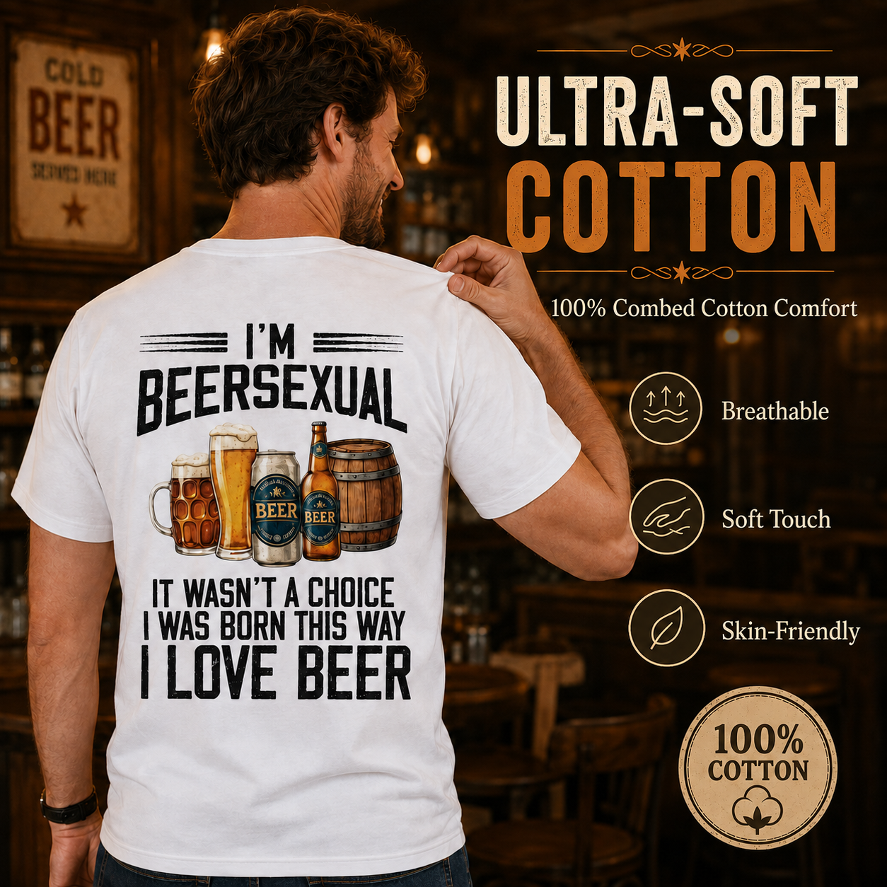 🍻 "I'm Beersexual" Graphic Tee | The Ultimate Beer Lover Tee
