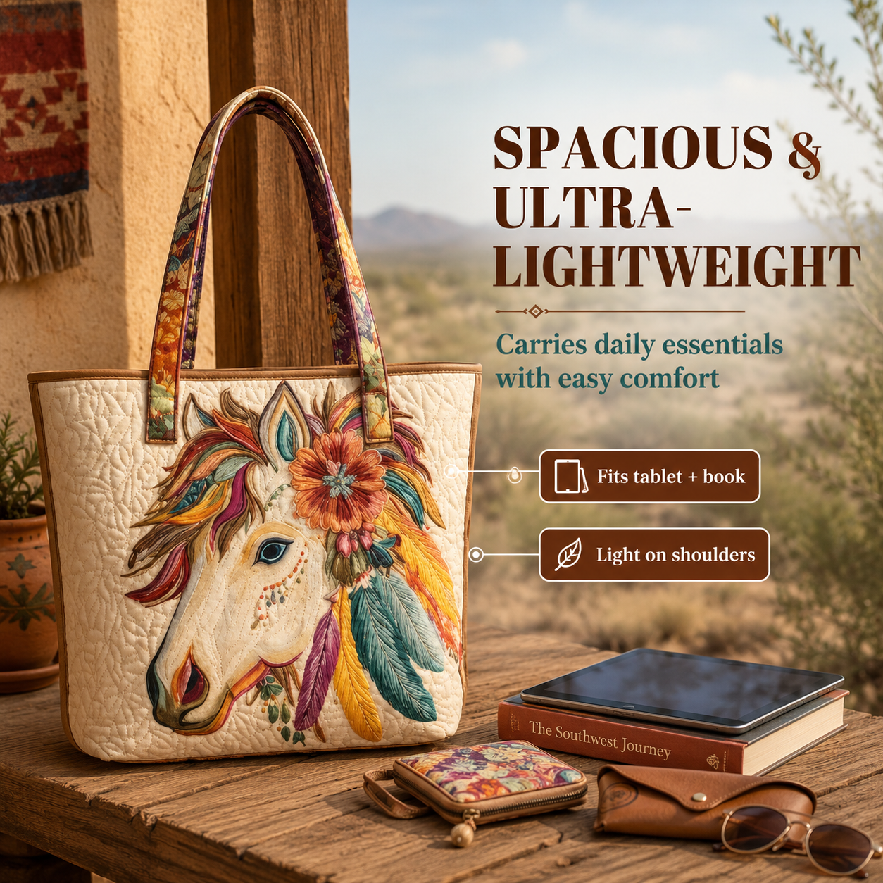 Ivory - Floral Horse